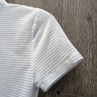 SS Show Shirt, Shoulder Zipper, Snap Collar *vgc/xc, mnr seam puckers
