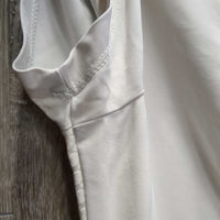 SS Show Shirt, 1/2 Button Up, Snap Collar *gc/fair, dingy, v.rubbed & linty, collar: seam puckers & edge stains
