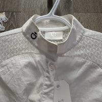 LS Show Shirt *vgc/gc, mnr seam puckers, collar edge stains, pit stains, crinkles, puckers
