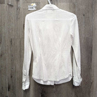 LS Show Shirt *vgc/gc, mnr seam puckers, collar edge stains, pit stains, crinkles, puckers
