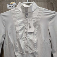 LS Show Shirt, 1/2 Button Up *xc, v.mnr stains & seam puckers
