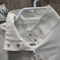 LS Show Shirt, 1/2 Button Up *xc, v.mnr stains & seam puckers
