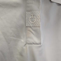SS Show Sun Shirt, 1/4 Button Up, Perforated *xc/vgc, mnr seam puckers, stains, stretched & rubbed holes, mnr puckers, rubs & pills
