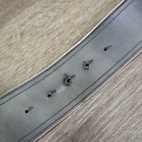 Wide Leather Belt, Spur buckle *gc, dirty, stains, scratches
