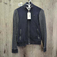 Jacket, Knit Sleeves, Zipper *vgc, clean, mnr snags, pills, threads, hair & wavy els
