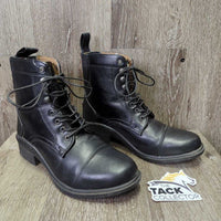 JUNIORS Paddock Boots, laces, box *xc/vgc, mnr dirt & rubbed/pilly inner heels *SAY ZIPS
