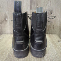 JUNIORS Paddock Boots, laces, box *xc/vgc, mnr dirt & rubbed/pilly inner heels *SAY ZIPS
