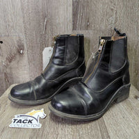 JUNIORS Paddock Boots, Zips *vgc, clean & mnr dirt, scuffs, scratches & slices
