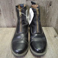 JUNIORS Paddock Boots, Zips *vgc, clean & mnr dirt, scuffs, scratches & slices
