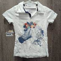 JUNIORS LS V Neck Polo Shirt *vgc
