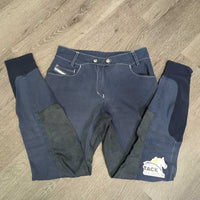 Full Seat Breeches *gc, seam puckers, faded, snags, rubs, pills, curled inner waist
