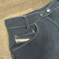 Full Seat Breeches *gc, seam puckers, faded, snags, rubs, pills, curled inner waist
