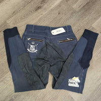 Full Seat Breeches *gc, seam puckers, faded, snags, rubs, pills, curled inner waist
