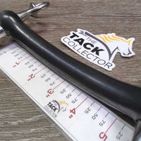 SS Curved Hard Rubber Mullen Mouth Pelham Bit, chain *vgc, clean, residue, mnr scuffs
