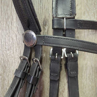 Padded Monocrown Biothane Side Pull Bridle, Soft Biothane Reins *vgc/gc, dirty, film, creases
