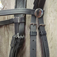 Padded Monocrown Biothane Side Pull, Biothane Plain Reins, snaps *xc/vgc, mnr film, dirt & rubs, faded?
