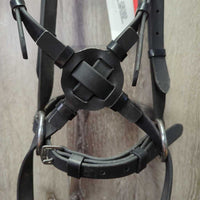 Padded Monocrown Biothane Side Pull, Biothane Plain Reins, snaps *xc/vgc, mnr film, dirt & rubs, faded?
