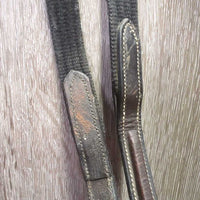 Monorcrown Biothane Side Pull, FS/Rsd Cotton Web Reins *vgc/gc, threads, clean, film, dirt, hair, stiff, scrapes, cracks
