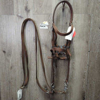 Nylon Side Pull, Nylon Reins *vgc/gc, clean, stains, dirt, oxidized
