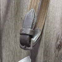 Rsd Narrow Padded Bridle, Cotton Web Reins *vgc, clean & dirty, seam film, stains, creases, dents, older, dry, stiff, loose threads
