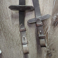 Rsd Narrow Padded Bridle, Cotton Web Reins *vgc, clean & dirty, seam film, stains, creases, dents, older, dry, stiff, loose threads
