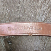 Rsd Narrow Padded Bridle, Cotton Web Reins *vgc, clean & dirty, seam film, stains, creases, dents, older, dry, stiff, loose threads
