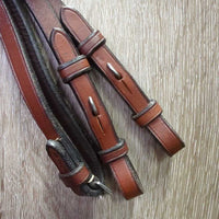 Rsd/Padded Monocrown Bridle, Narrow Rubber Reins *like new/xc, clean, mnr residue/dirt, mismatched? reins
