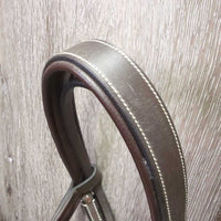 Rsd/Padded Monocrown Bridle, Narrow Rubber Reins *like new/xc, clean, mnr residue/dirt, mismatched? reins
