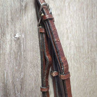 Rsd/FS Bridle, Braided Reins *xc/gc, clean, stiff, dry, rubs, v.chewed
