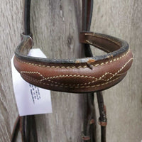 Rsd/FS Bridle, Braided Reins *xc/gc, clean, stiff, dry, rubs, v.chewed
