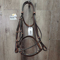 Rsd/FS Bridle, Braided Reins *xc/gc, clean, stiff, dry, rubs, v.chewed
