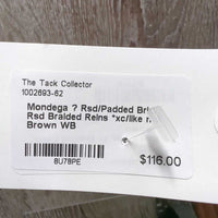 Rsd/Padded Bridle, Rsd Braided Reins *xc/like new
