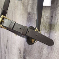 Leather Lungeing Cavesson, Brass Nutcracker Noseband *xc/like new, clean
