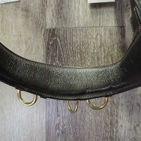 Leather Lungeing Cavesson, Brass Nutcracker Noseband *xc/like new, clean
