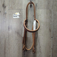 Double Stitch L Double Leather Headstall *xc/like new, mnr chews & film
