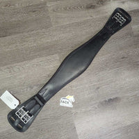 Padded Leather Short - Dressage Girth 2, els *vgc, clean, & dirty, residue, hairy seams, rubs, scrapes edge
