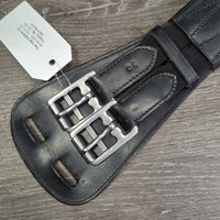 Padded Leather Short - Dressage Girth 2, els *vgc, clean, & dirty, residue, hairy seams, rubs, scrapes edge
