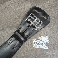 Padded Leather Short - Dressage Girth 2, els *vgc, clean, & dirty, residue, hairy seams, rubs, scrapes edge
