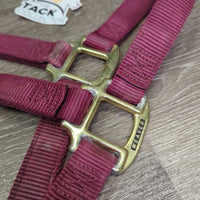 Nylon Halter *vgc/gc, clean, mnr dirt/residue, hair, rust, stains
