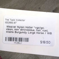 Nylon Halter *vgc/gc, clean, mnr dirt/residue, hair, rust, stains
