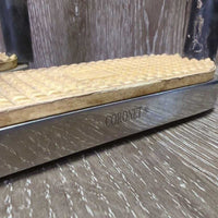 Flexi Stirrup Irons, grips *gc, clean, rubs, faded, scuffs, discolored, scratches, stiff & squeaky
