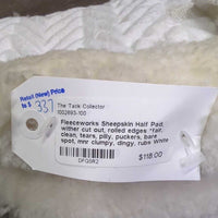 Quilt & Sheepskin Half Pad, wither cutout, rolled edges *fair, clean, tears, pilly, puckers, bare spot, mnr clumpy, dingy, rubs
