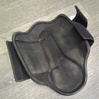 Pr Closed Front Boots, velcro *gc, dirty, residue, scuffs, mnr dirt, hair
