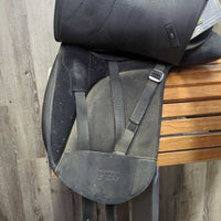 17.5 Adj *Red/Wide gullet Wintec Pro Dressage Saddle, 1 Front Velcro Block, CAIR Panels, Front & Rear Gusset Panels, Flap Billet Straps, Flaps: 17"L x 12" W Serial #371552

