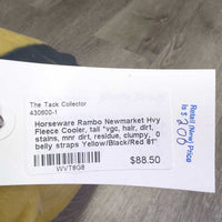 Newmarket Hvy Fleece Cooler, tail *vgc, hair, dirt, stains, mnr dirt, residue, clumpy, 0 belly straps
