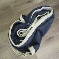 200g Stable Blanket, twine tail *gc, clean, mnr stains, undone binding, residue, puckers, rubs, threads, snags, holes
