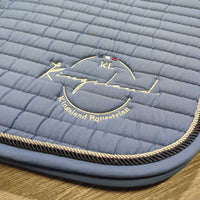 Quilt Jumper Pad, 2x piping *vgc, clean, cut tabs, creases, puckers, hair, mnr dirt, rubs
