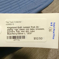 Quilt Jumper Pad, 2x piping *vgc, clean, cut tabs, creases, puckers, hair, mnr dirt, rubs
