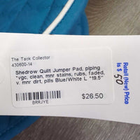 Quilt Jumper Pad, piping *vgc, clean, mnr stains, rubs, faded, v. mnr dirt, pills
