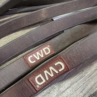 Narrow Nylon Rope & Leather Draw Reins, Girth Connectors *gc/vgc, dirty, residue, rubs, twist
